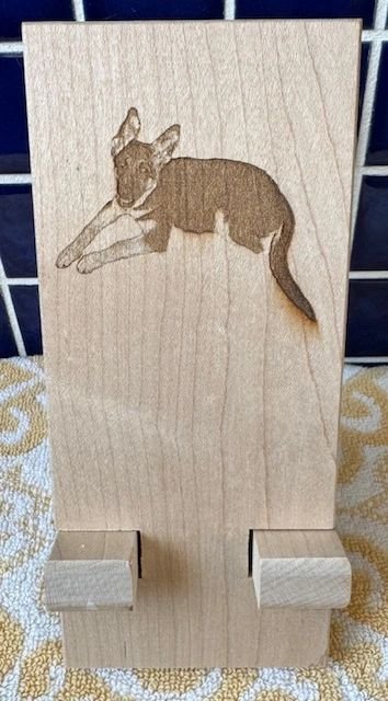 Phone stand- laser engraved: customized