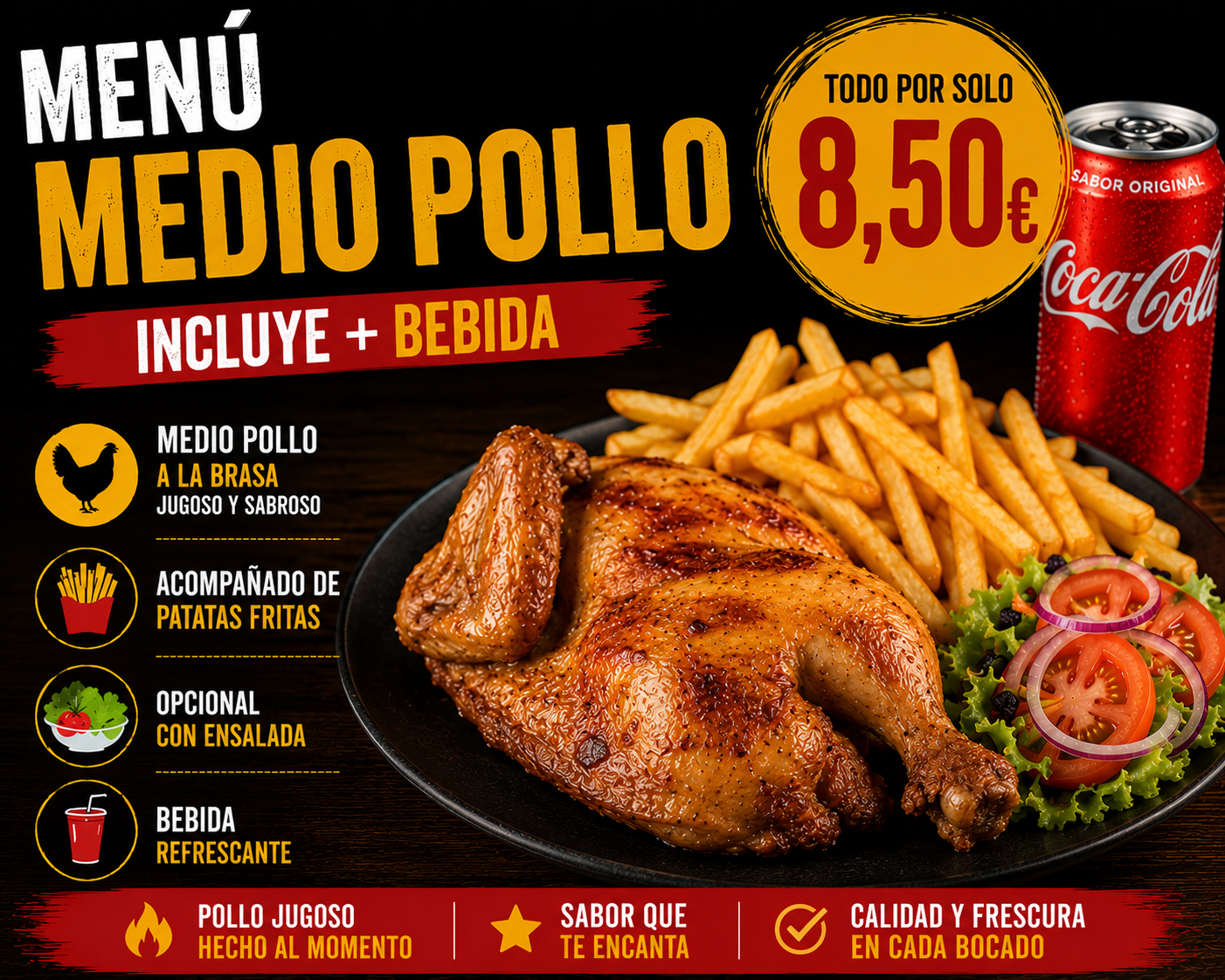 Menu Medio Pollo