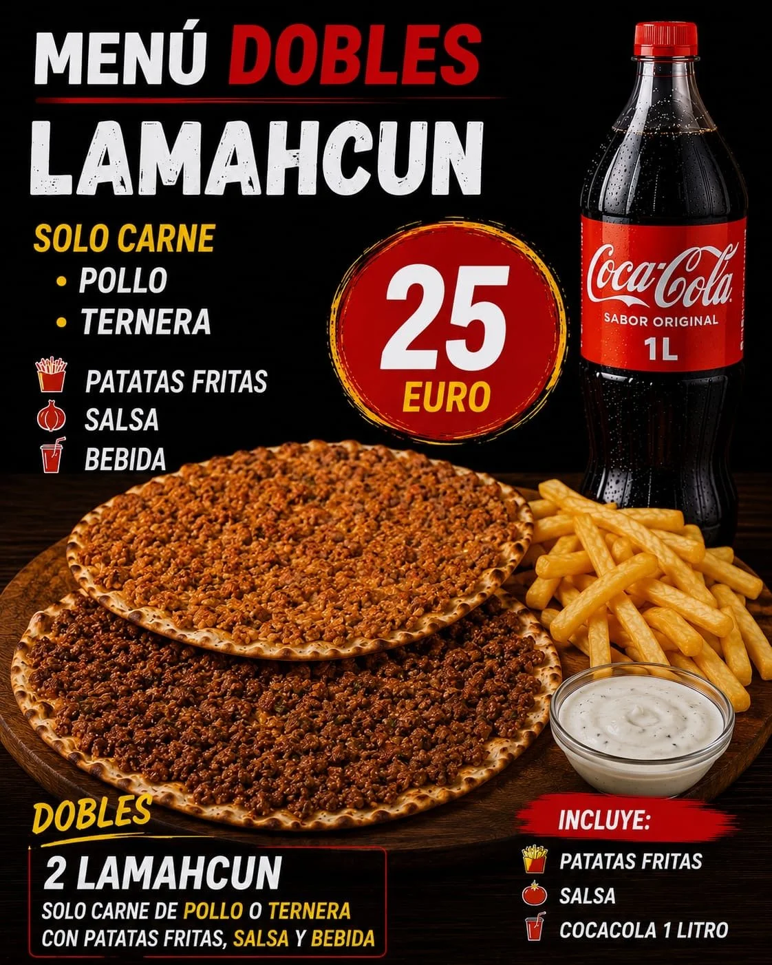 Menu 2 Lahmacun Solo Carne