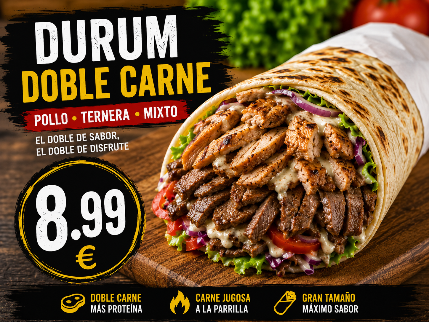 Durum Doble Carne