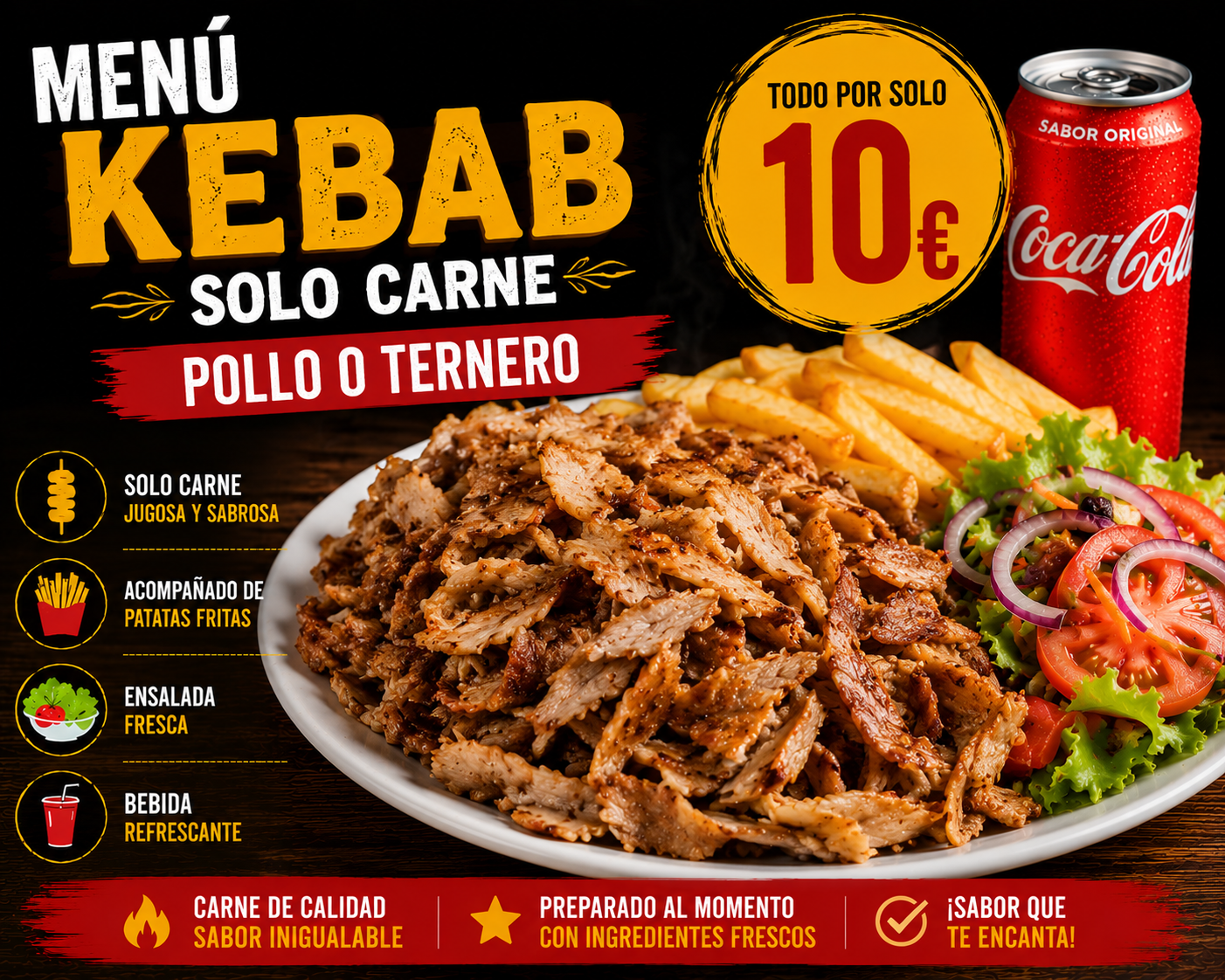Menu Kebab Solo Carne