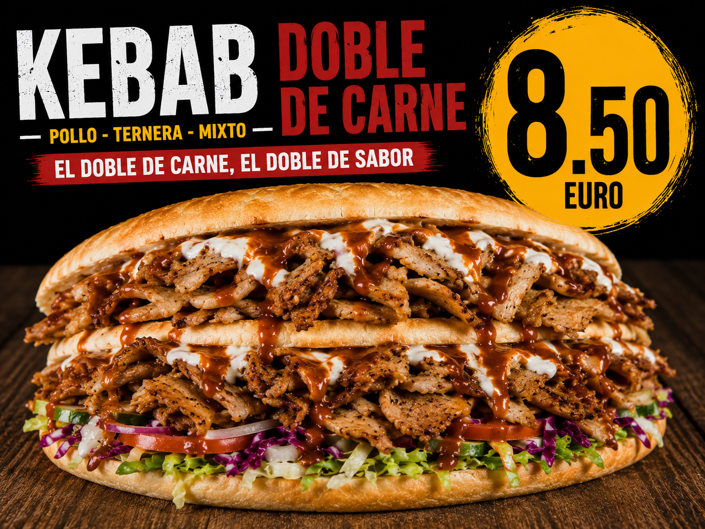 Kebab Doble Carne
