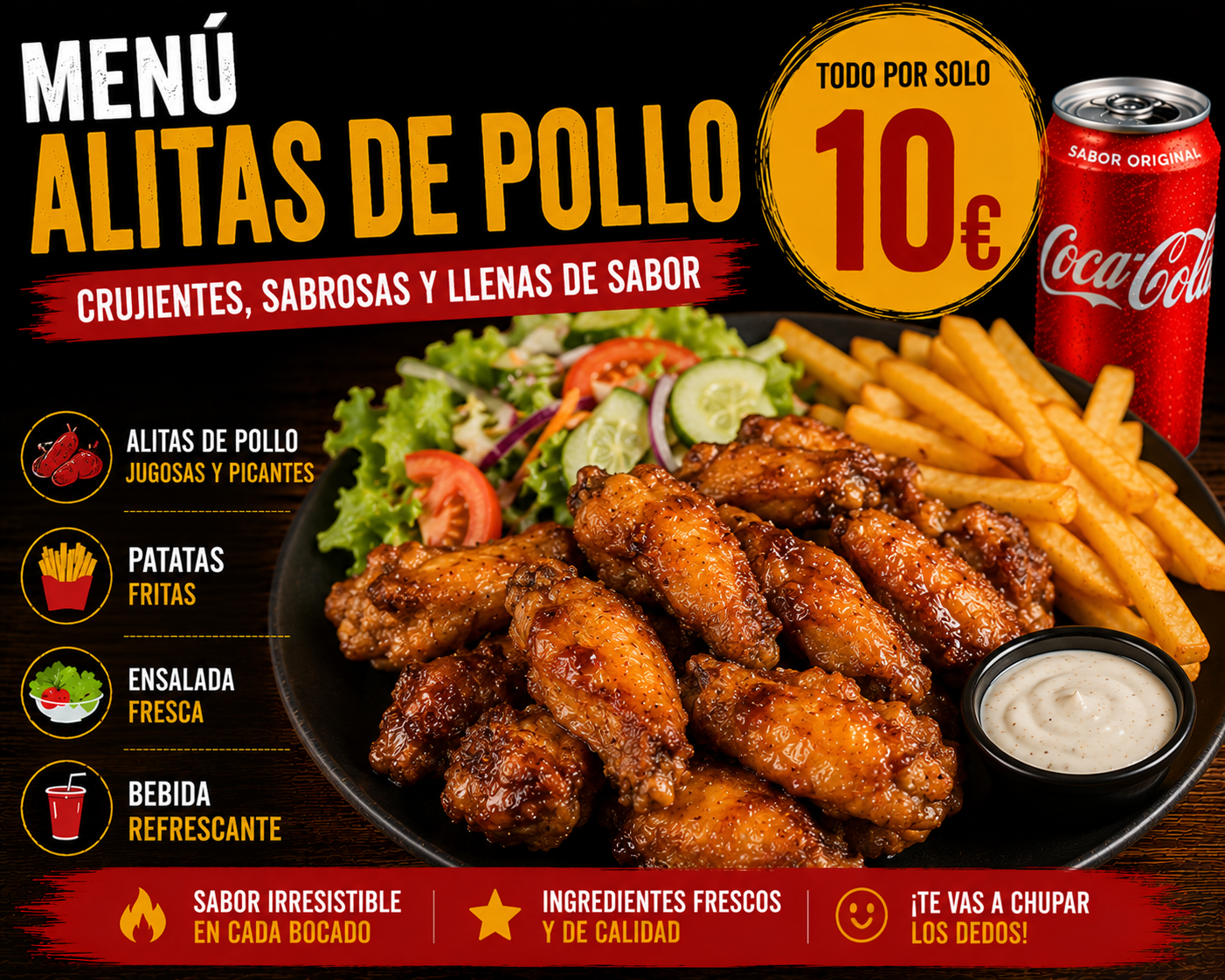 Menu Alitas Pollo