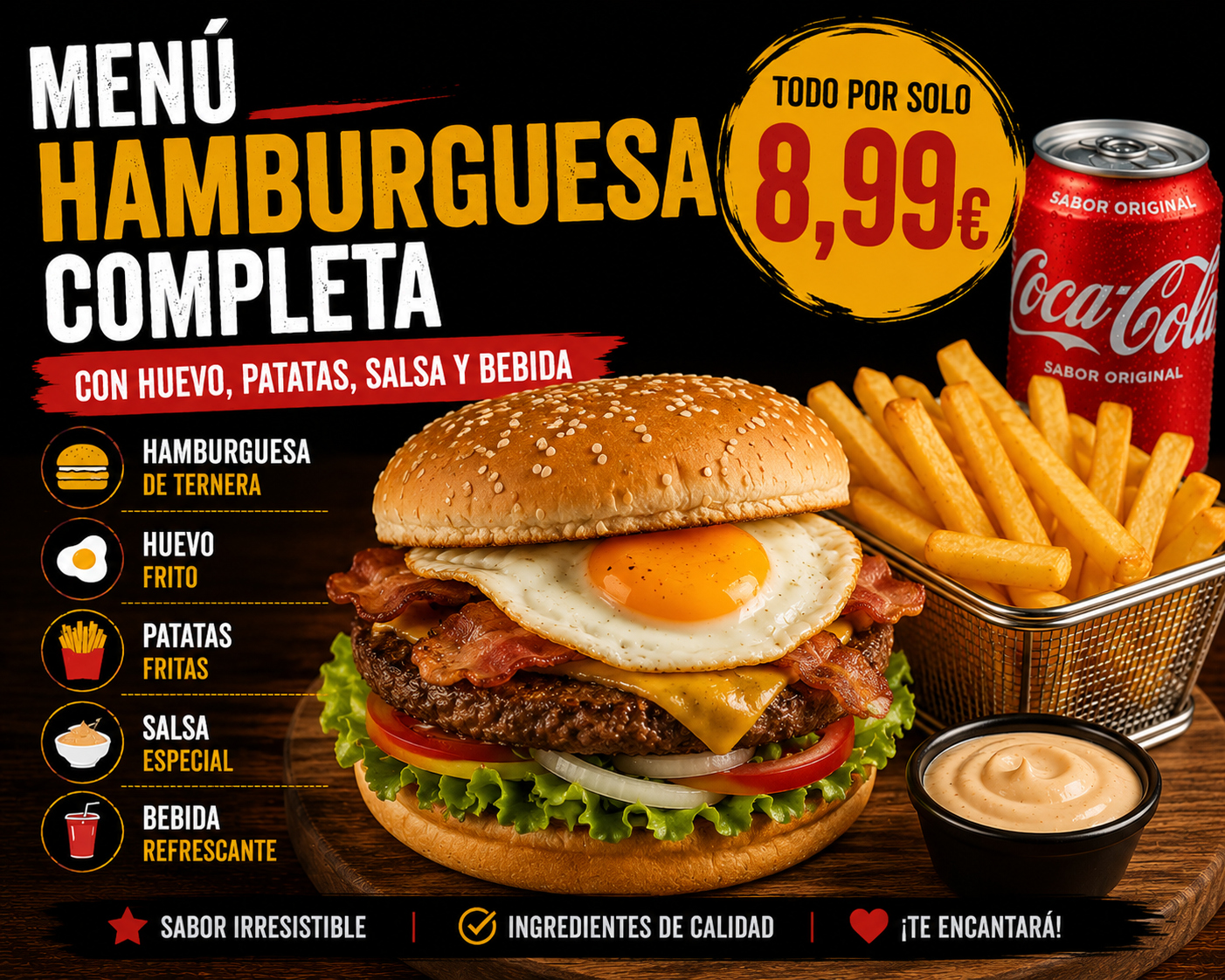 Menu Hamburguesa Completa