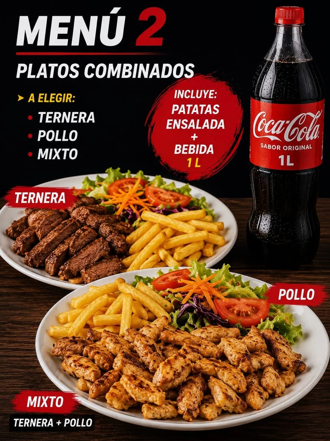 Menu 2 Platos Combinados