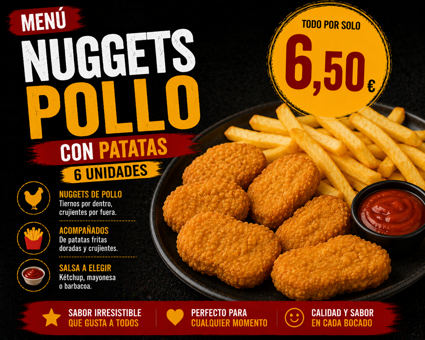 Nuggets Pollo con Patatas