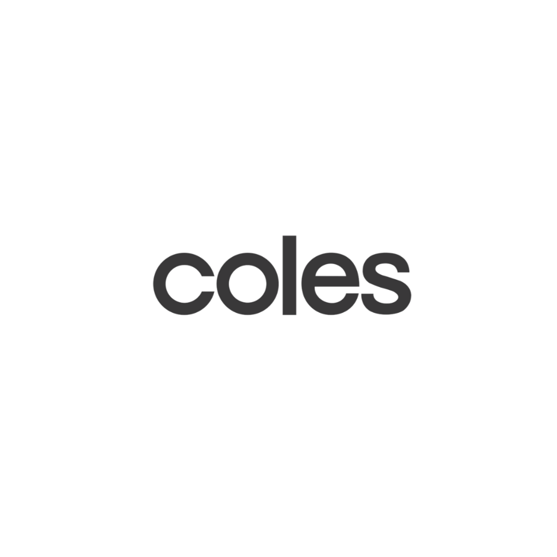 Black logo with a caterpillar in the shape of a circle and the words "coles" beneath it.