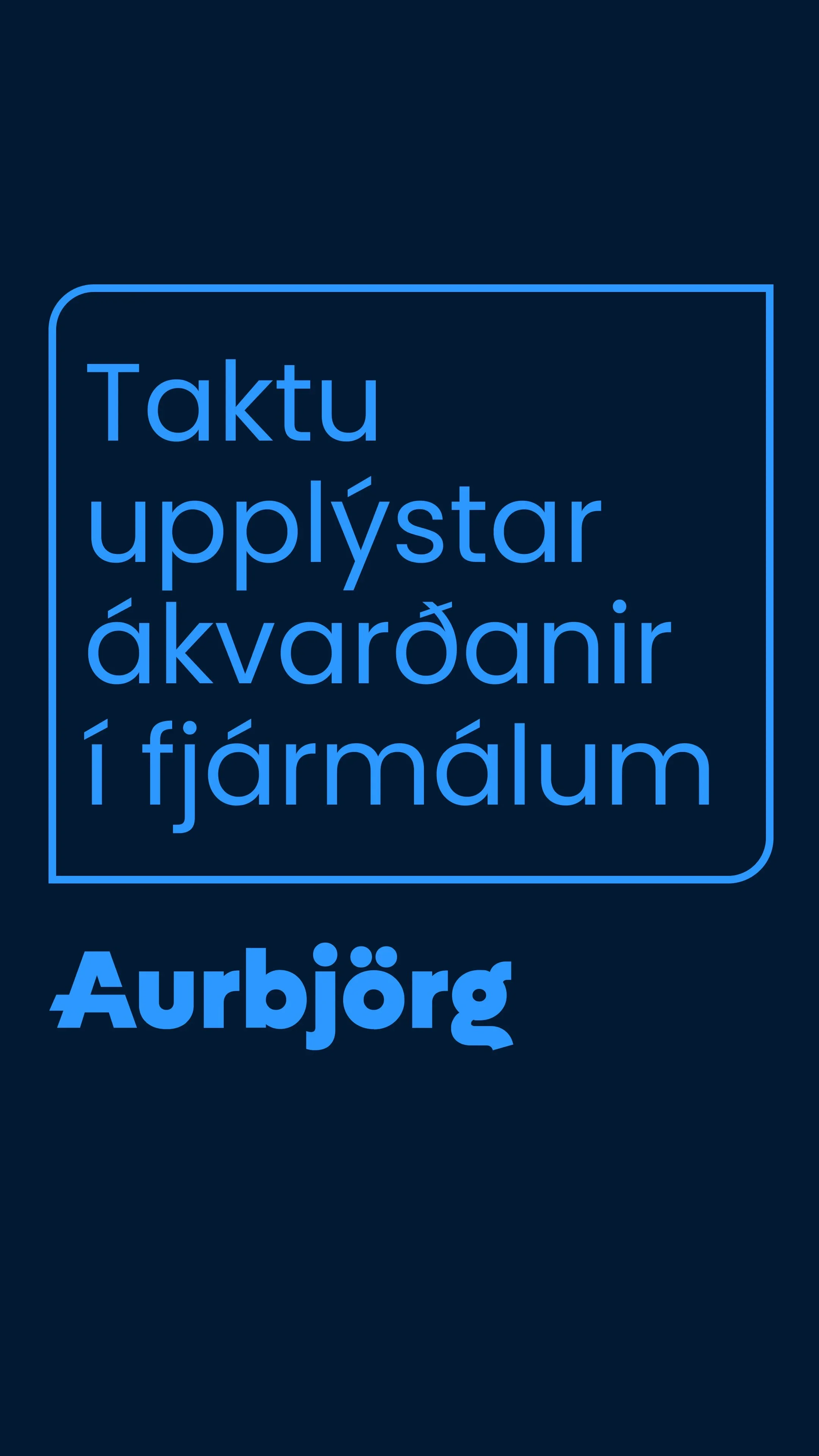 Aurbjörg lógó og vefur