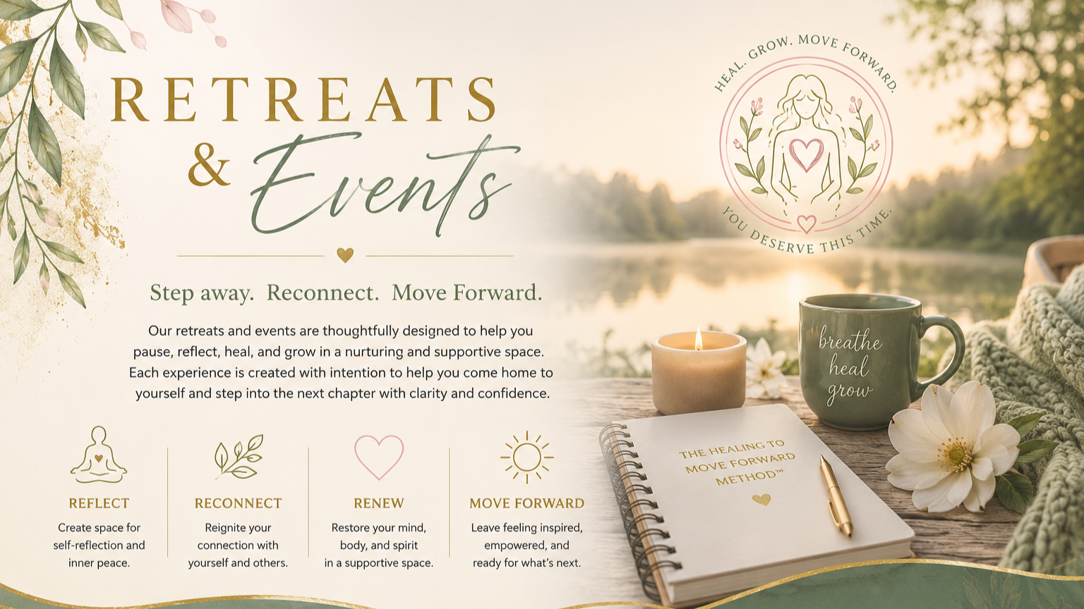 Robin Rhodes Healing to Move Forward Women's wellness coach retreats and events