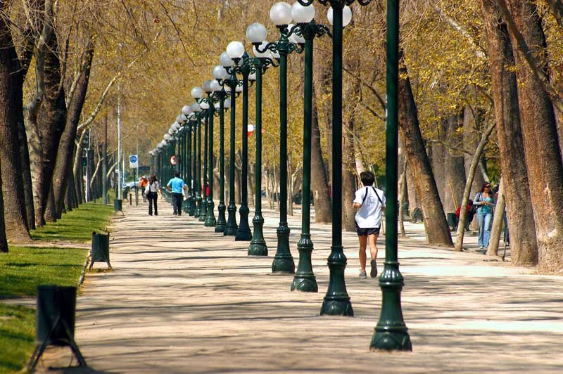 Parque O'Higgins a pocos pasos de uno de los departamentos.