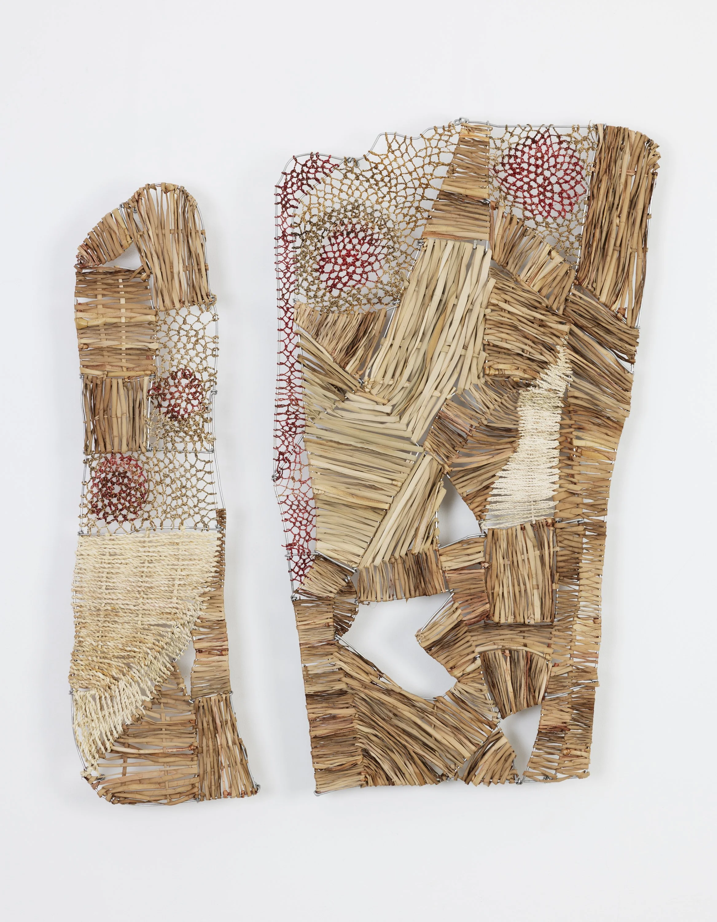 Fibre sculpture representing a rock pattern, Flat Rock 9, Mimosa Rocks National Park, NSW