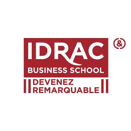 Logo de l'IDRAC Business School avec le slogan 'Devenez remarquable'