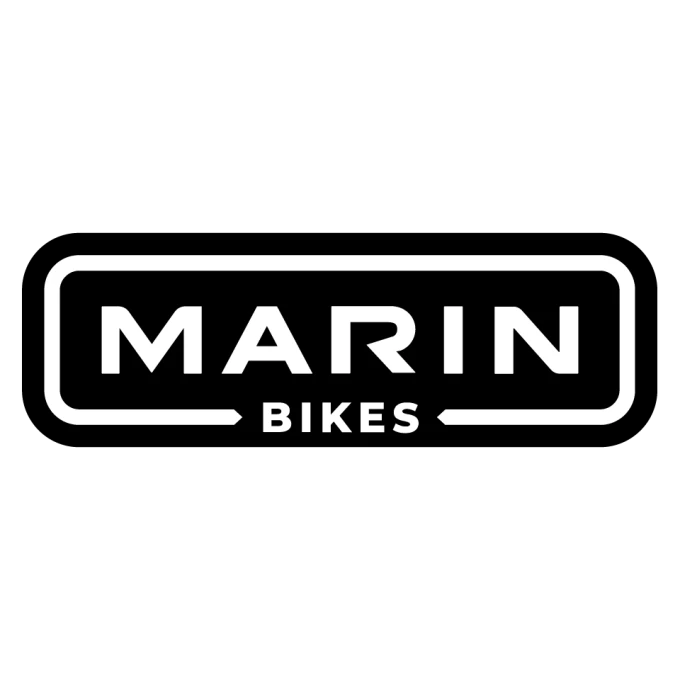 Marin Bikes logo on a black background.