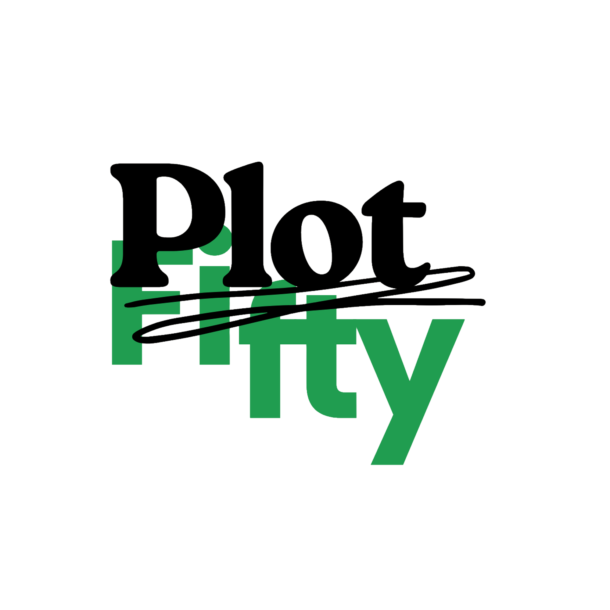 A colorful logo with the words 'Plant TV' in large, stylized letters, featuring green, blue, black, and white colors.