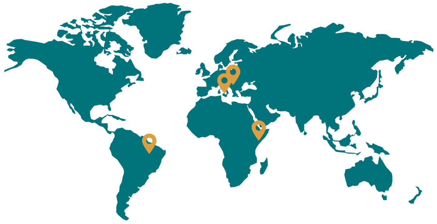 world map showing partner locations