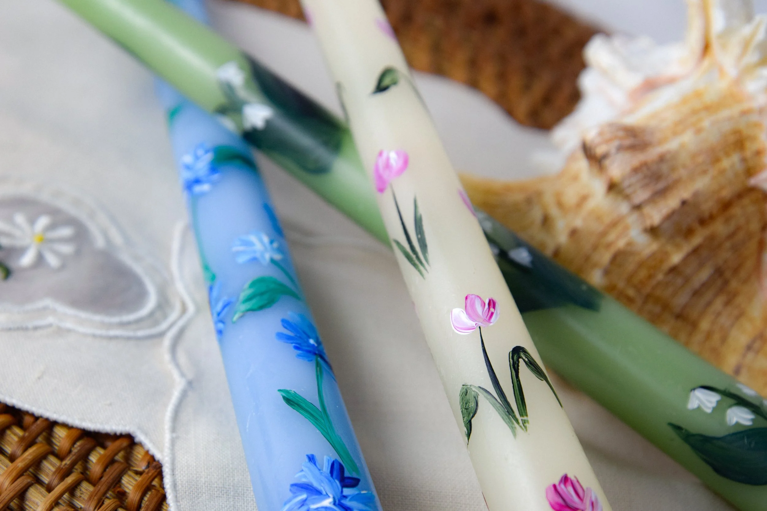 Hand-painted Candles by Studio E Bloom