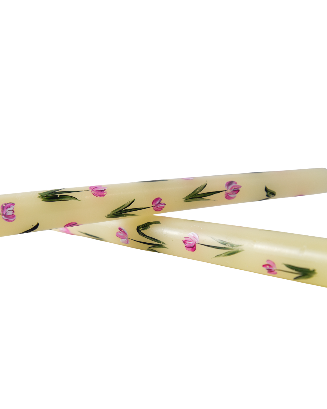Set of Two Le Vie En Rose Taper Candles - Studio E Bloom