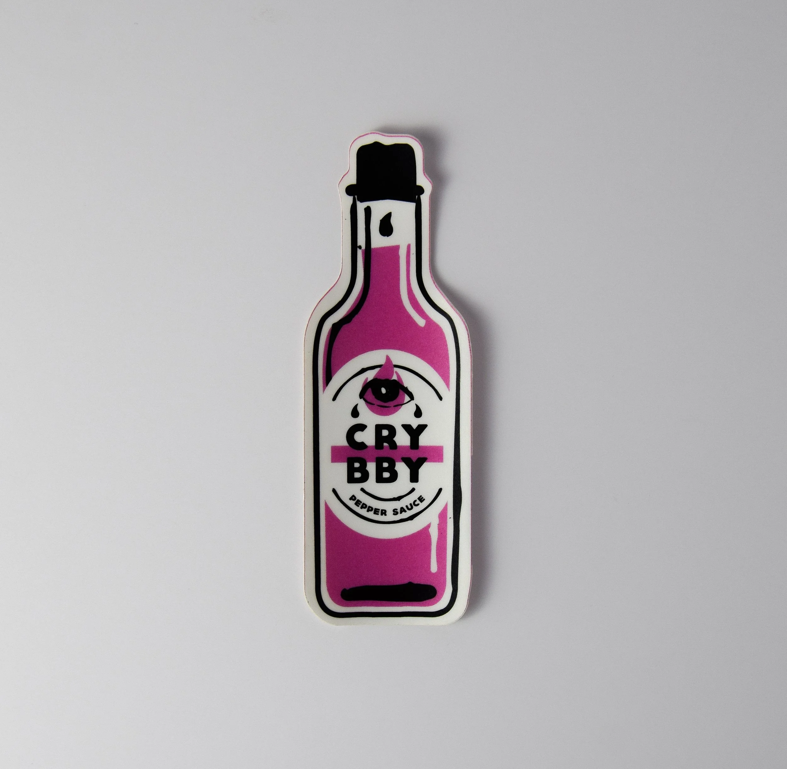 "Cry Bby Hot Sauce" Sticker - Lucid Linez
