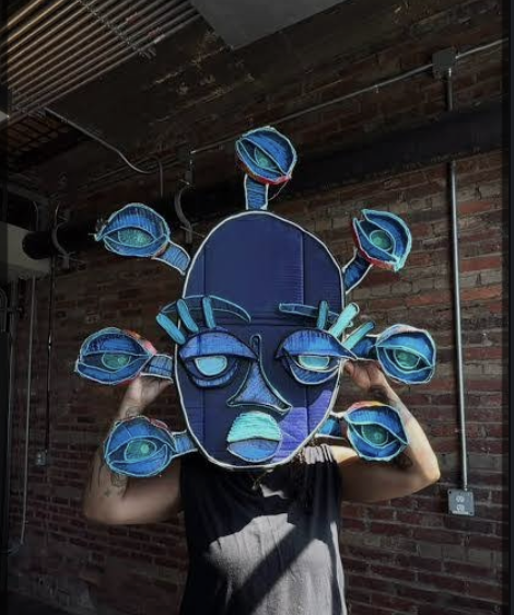 Untitled Mask, Laylan Lemon, Mixed Media Commission