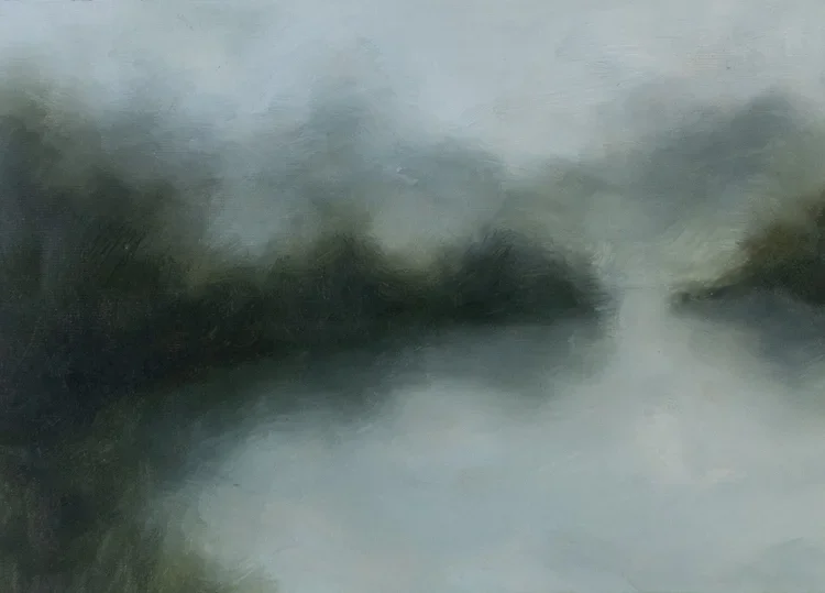 Frog Pond by Hannah Odum, 11in x 8in, Oil on Paper, 2026