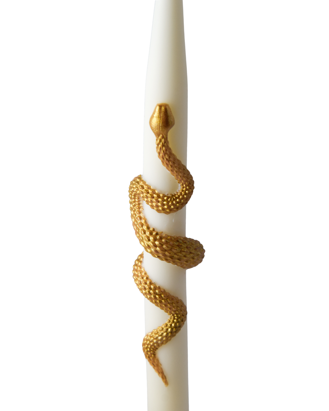 Snake Taper Candles in White by VRcandle - Detail