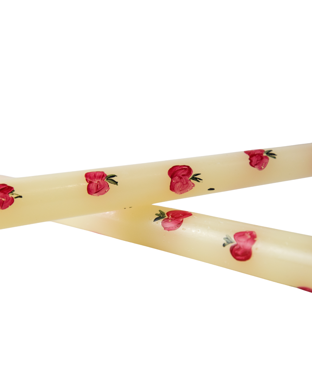 Set of Two Tomato Taper Candles - Studio E Bloom
