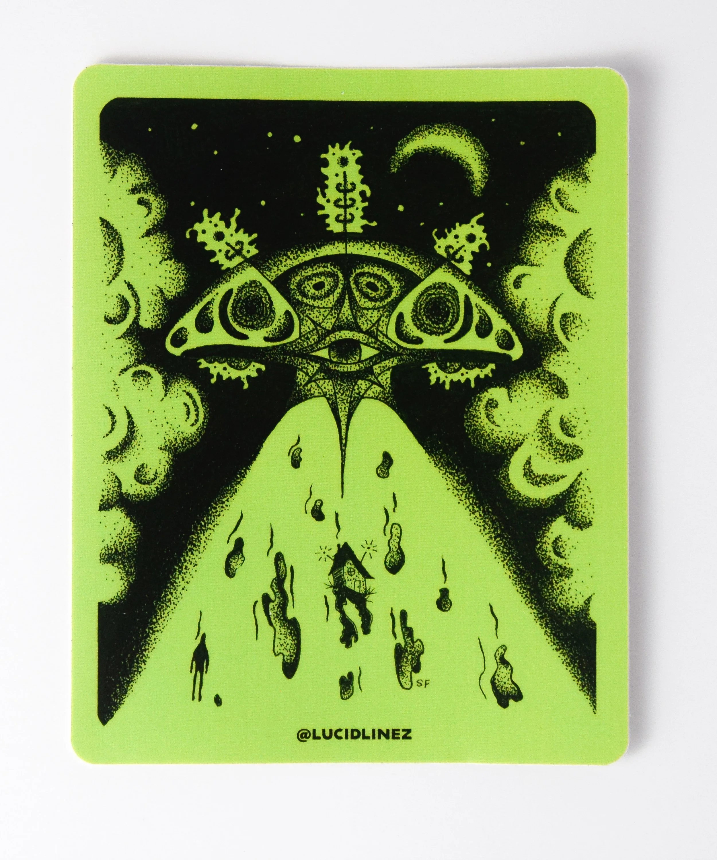 Moth Light Sticker - Lucid Linez