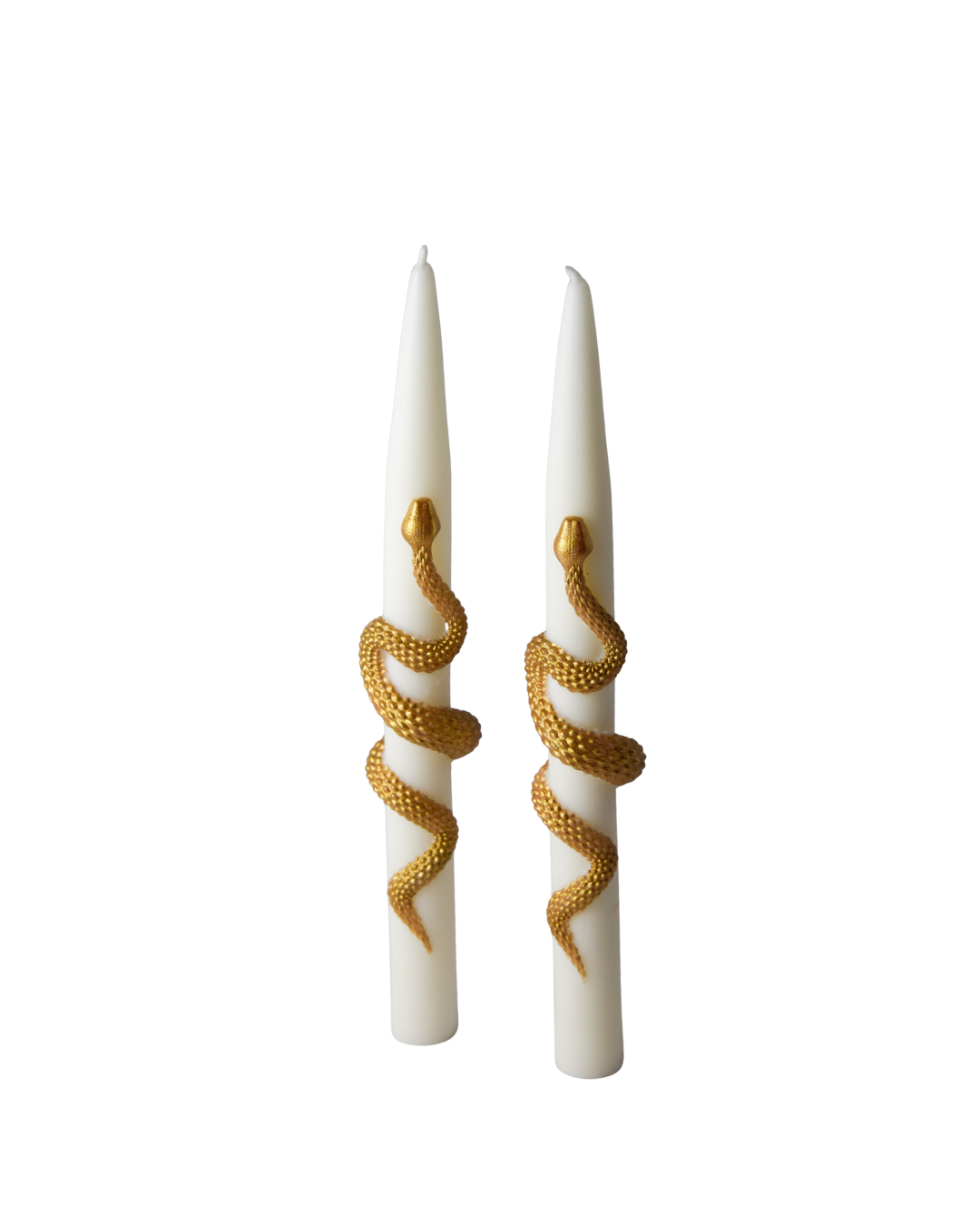Snake Taper Candles (White) - VRcandle
