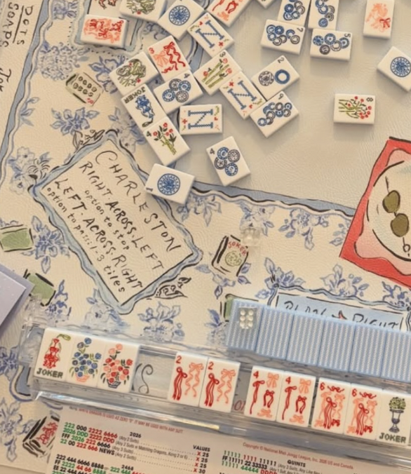 Studio E Bloom handpainted Mahjong tiles