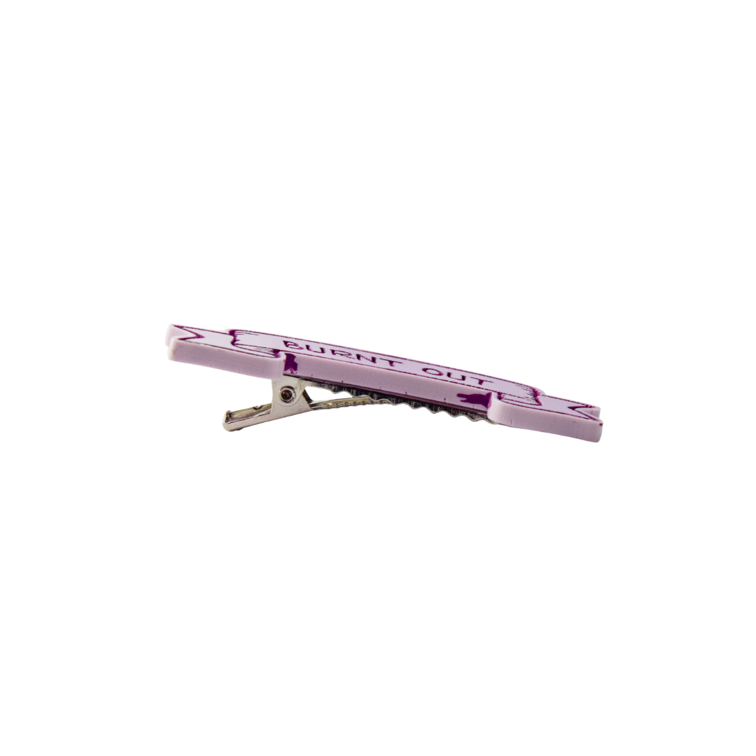 Burnt Out Banner Hair Clip by So Camp! - Side.png