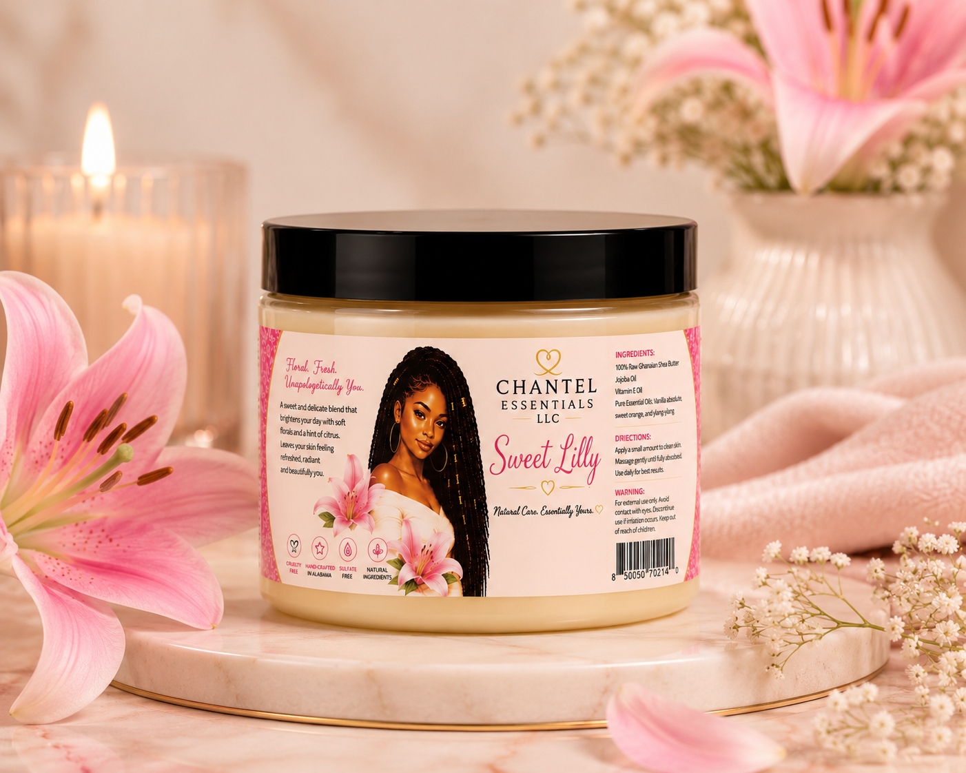 4oz - Sweet Lilly Whipped Shea Butter