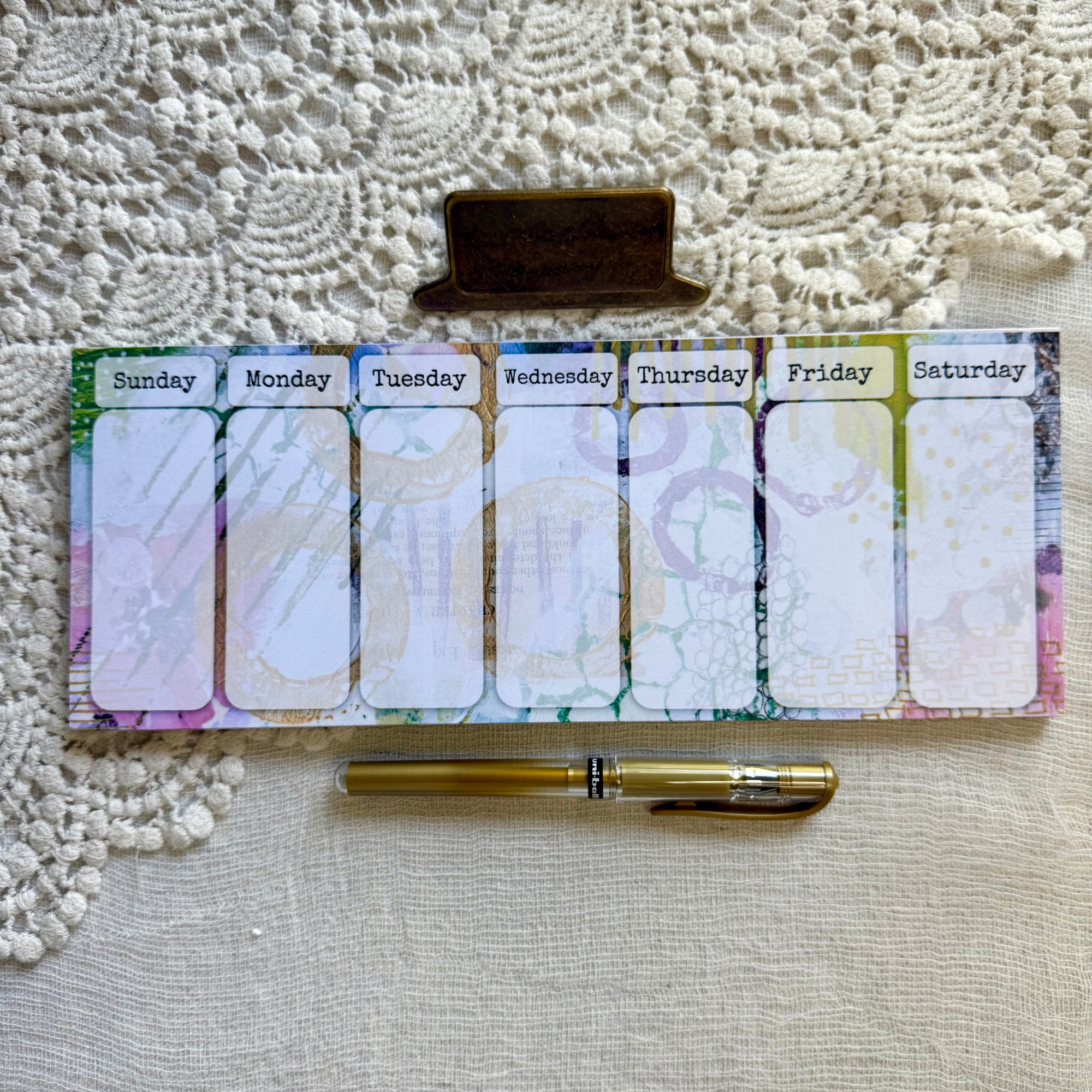 Weekly Planning Pad - 4 x 10.75'' Desk Planner
