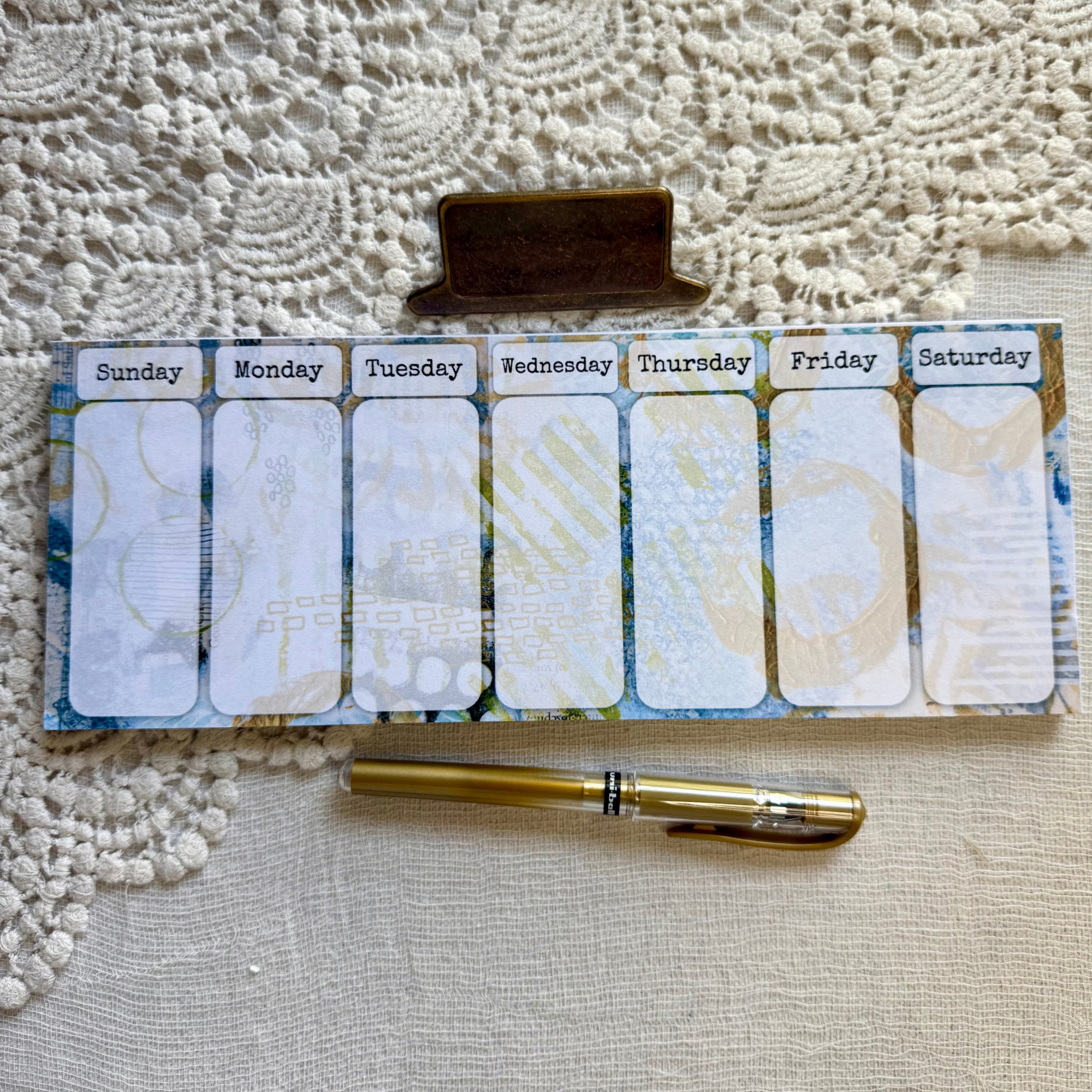 Weekly Planning Pad - 4 x 10.75'' Desk Planner