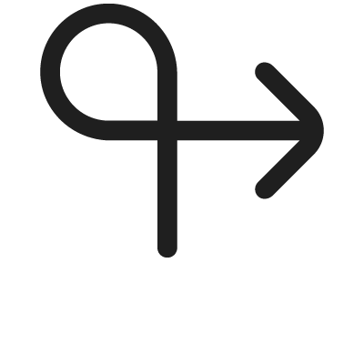 Turn right arrow sign on a black background.