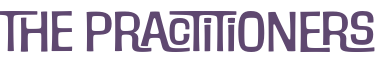 Text that reads 'THE PRACHONERS' on a dark background, with purple coloring.