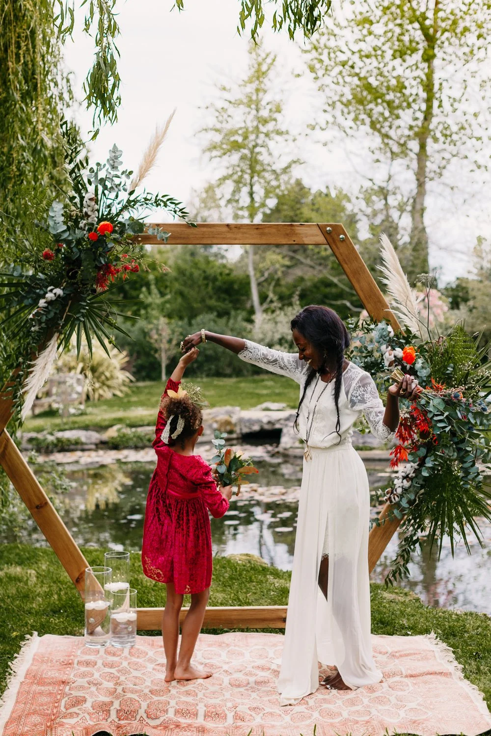 Hexagon ceremony arch