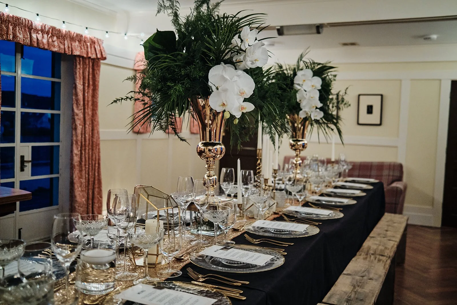 Dinner party decor & florist