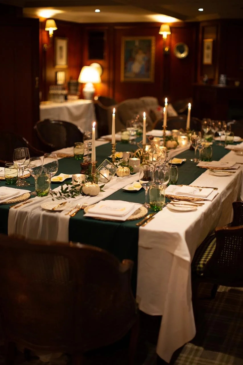Dinner party decor & florist