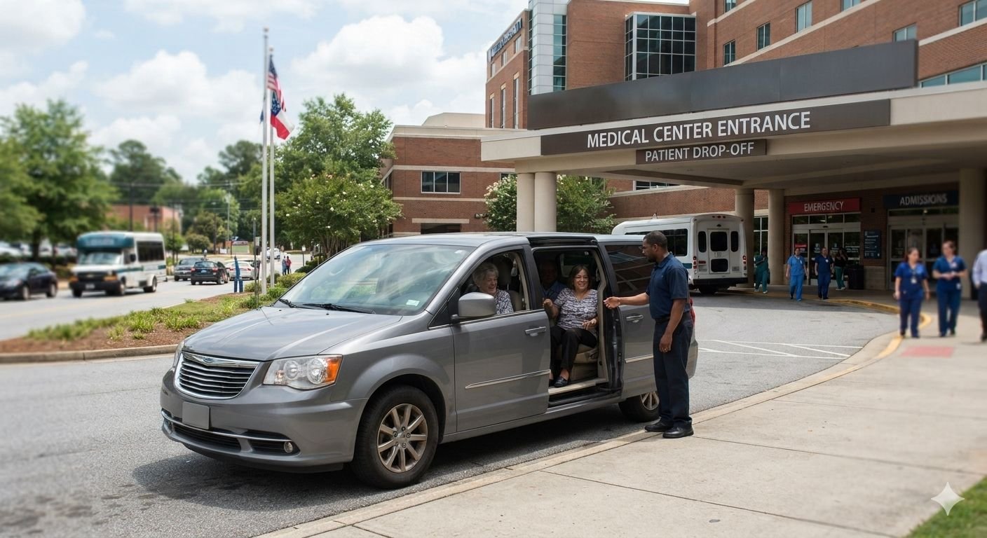 patient traveling to the same dialysis center, adult day care, or rehabilitation facility.