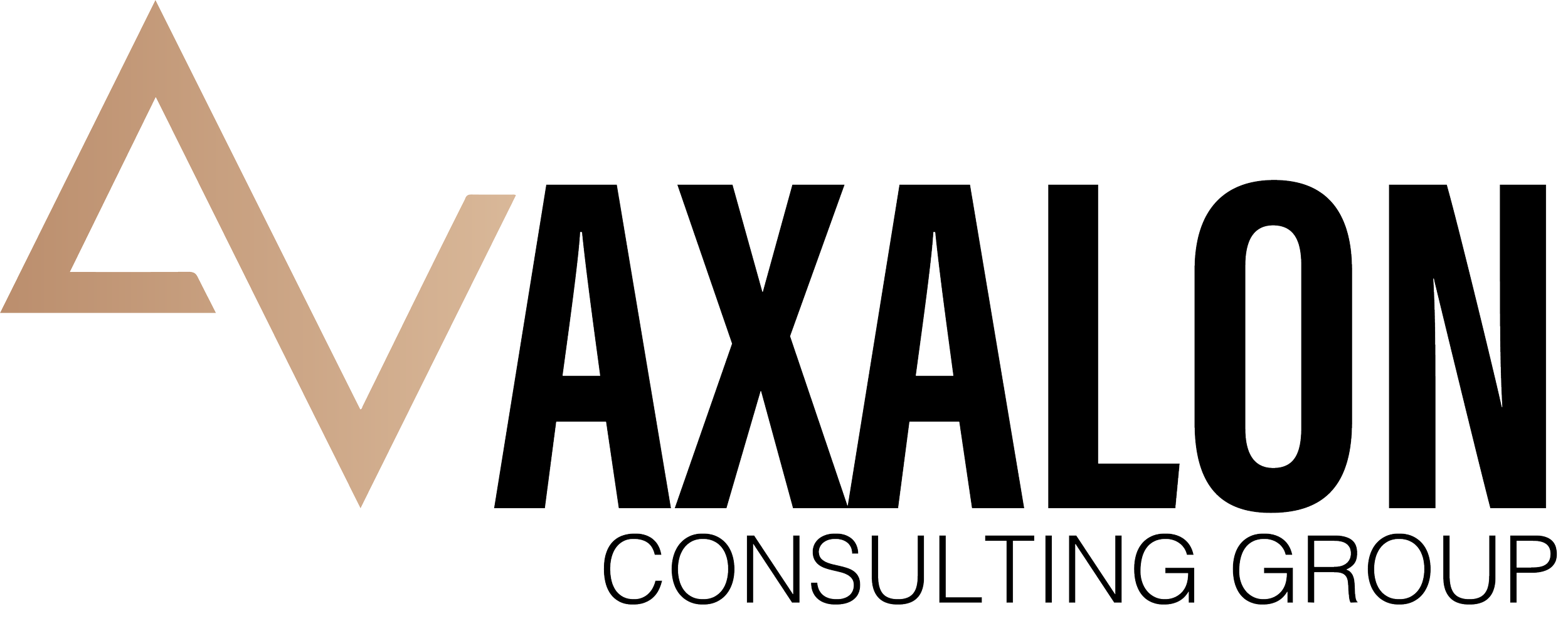 A stylized logo for Avalon Consulting Group featuring a gold and black geometric design and text.