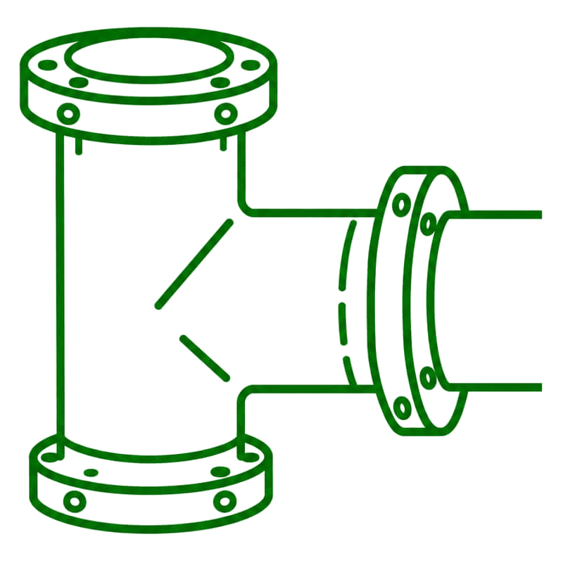 Pipe fitting and pipe welding icon