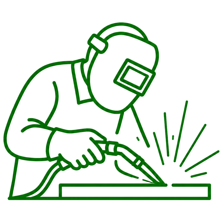 TIG, MIG, and stick welding services icon