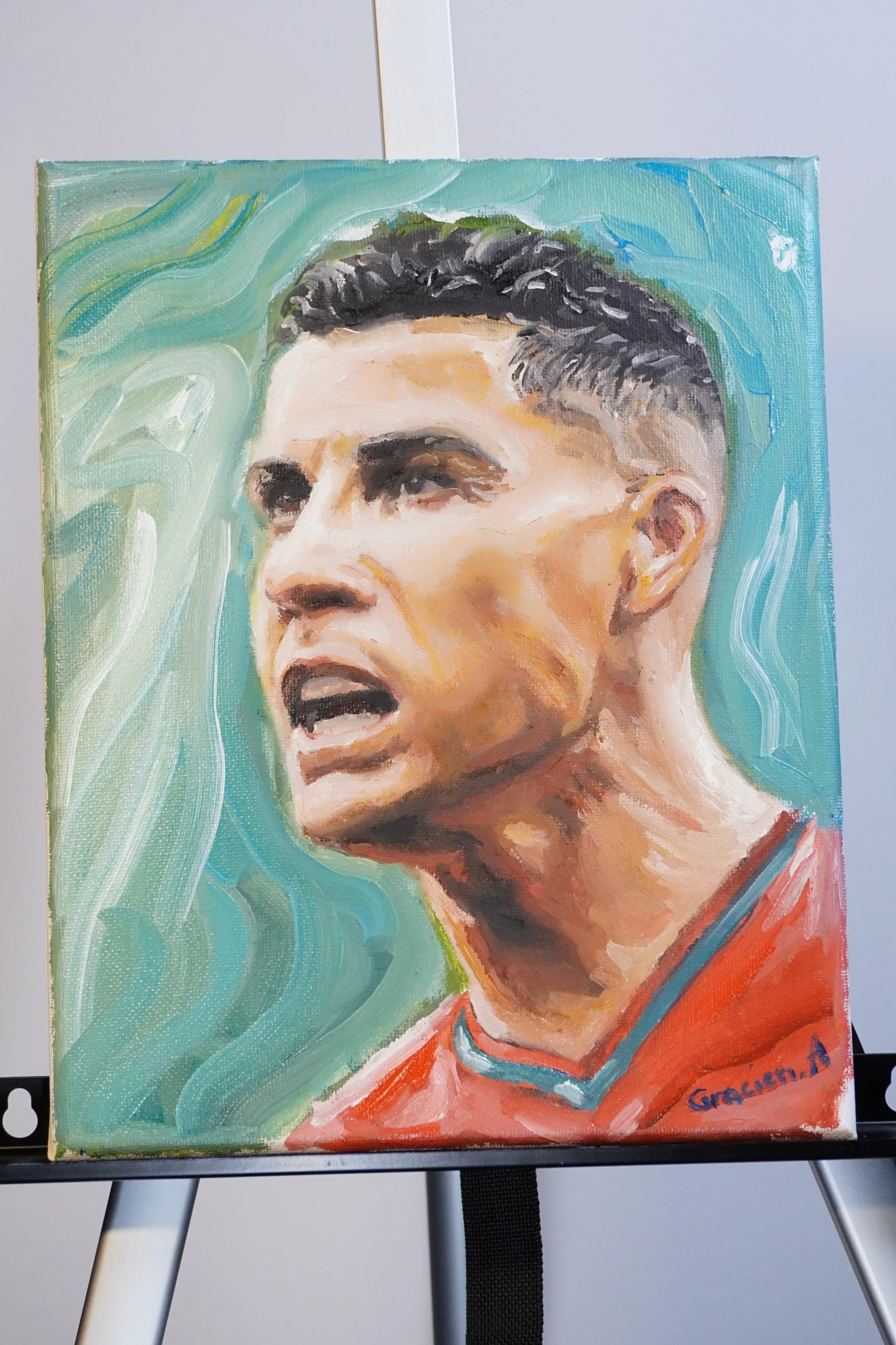 Cristiano Ronaldo / Oil On Canvas 8"x10"