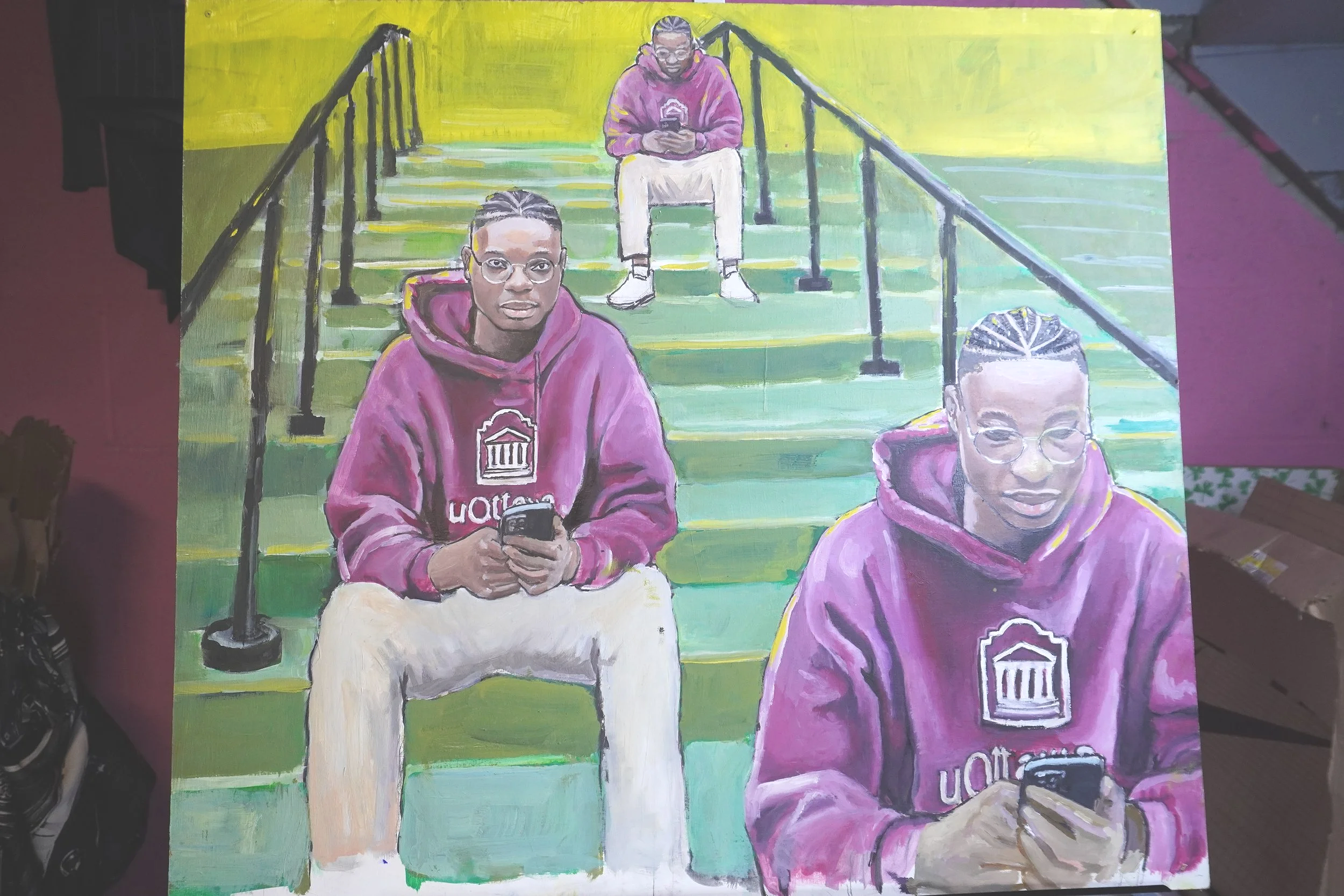 Me, Myself & I / Oil on Wood panel 16"x20"