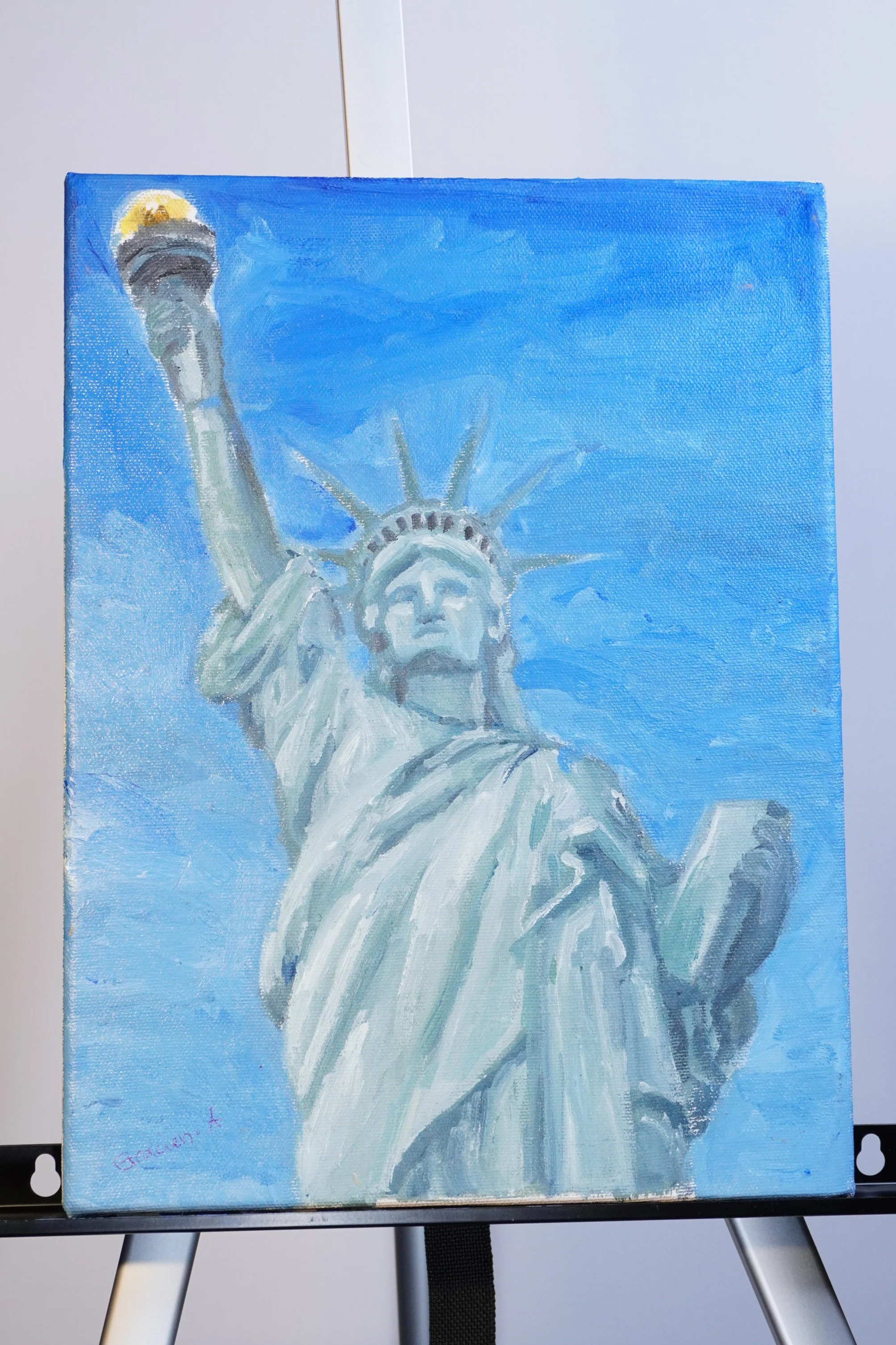 Statue Of Liberty / Oil On Canvas 10"x12"