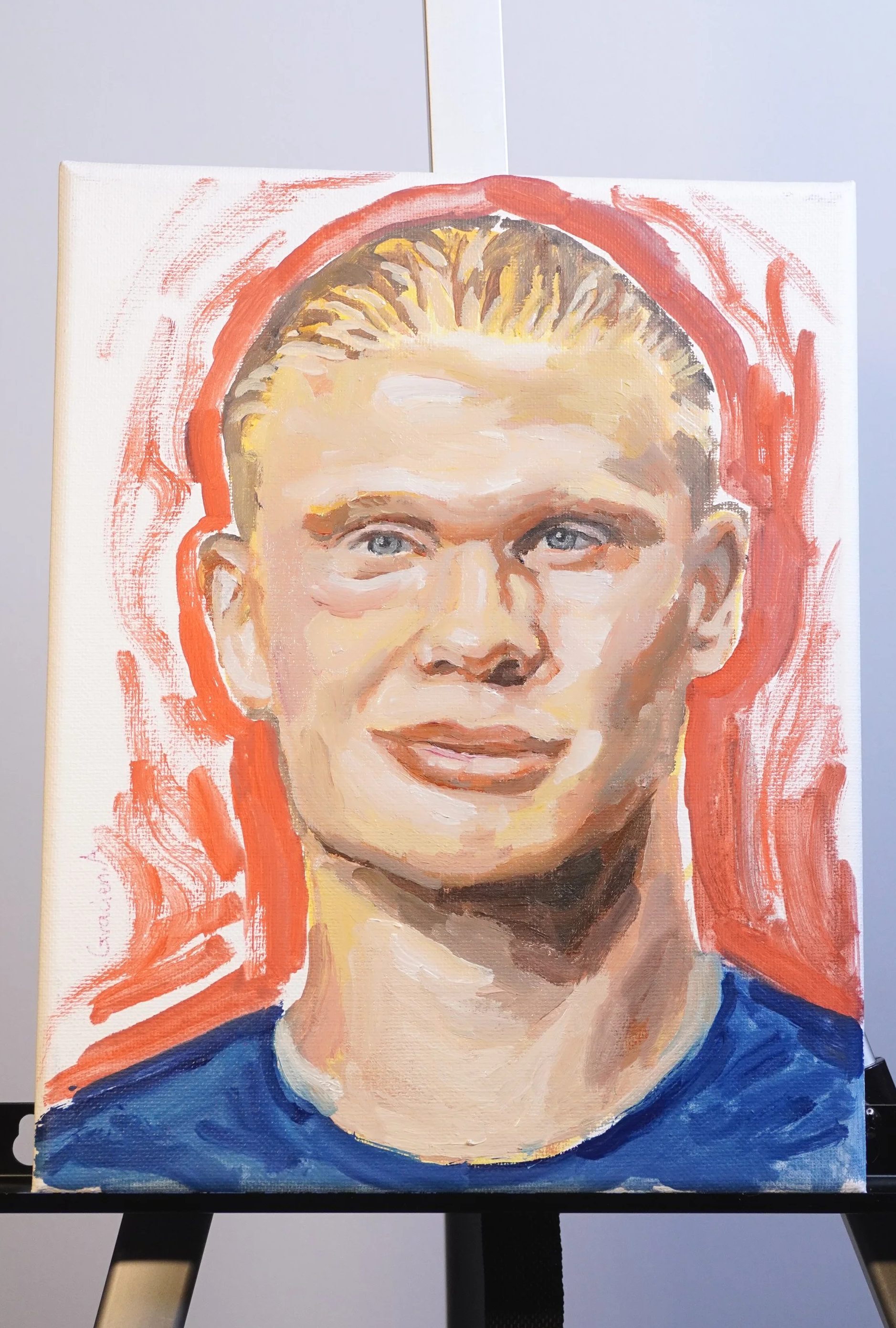 Erling Haaland / Oil On Canvas 8"x10"