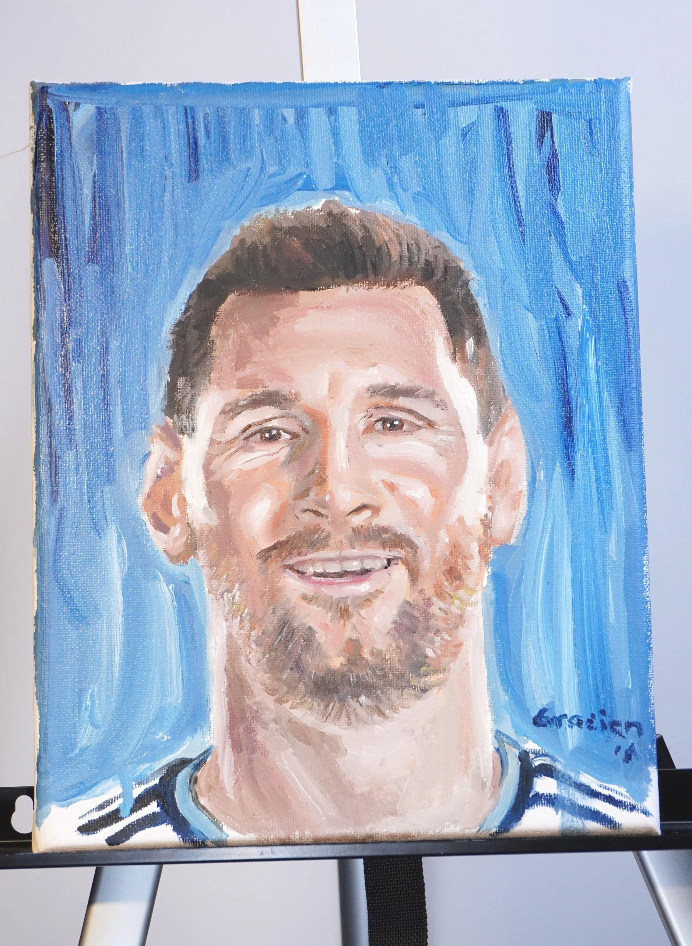 Messi / Oil on Canvas 8"x10"