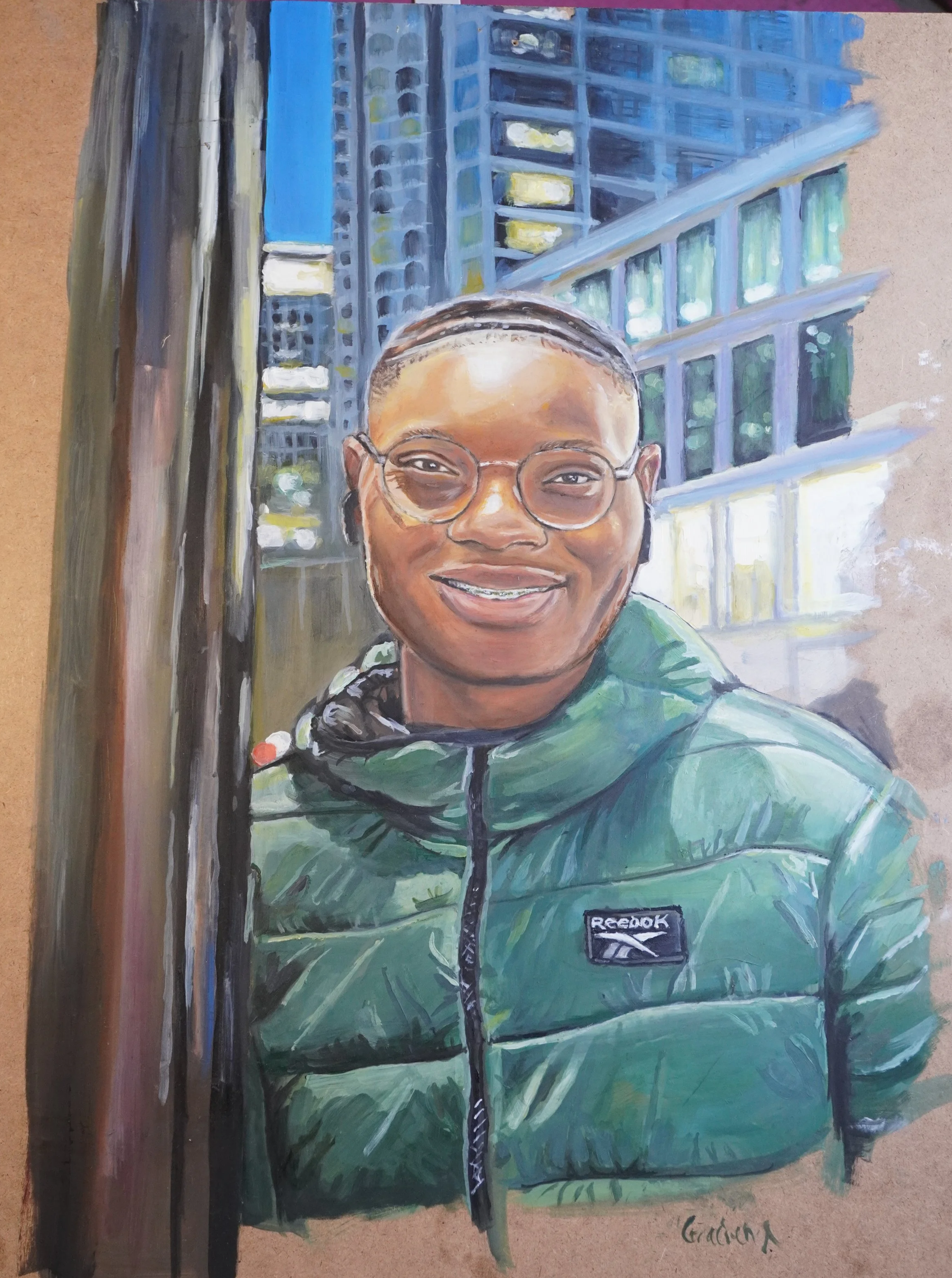 Downtown Souvenir / Wood Panel 18" x 24" 