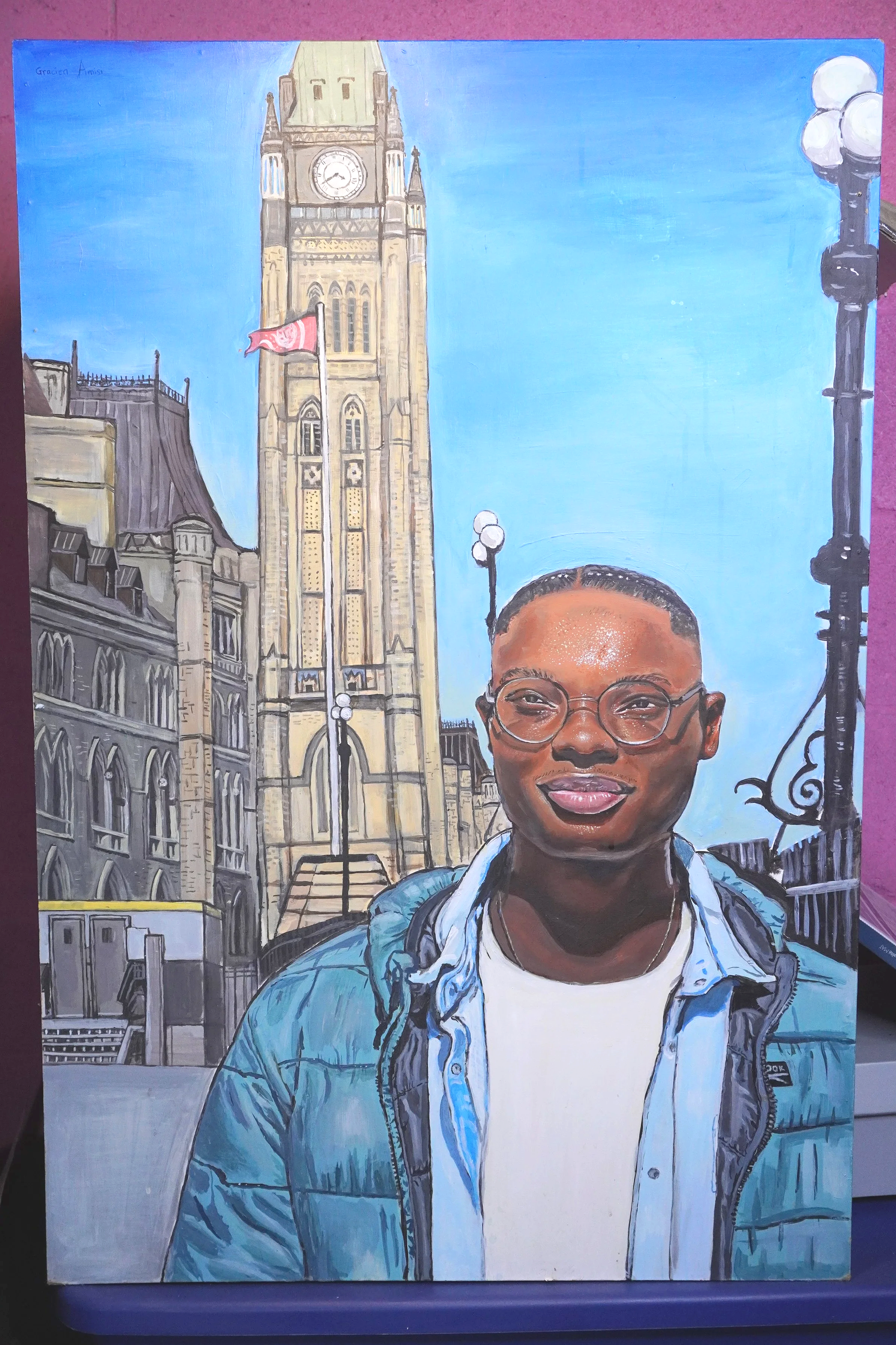 Parliament Souvenir / Acrilic on Wood Panel 24"x36"