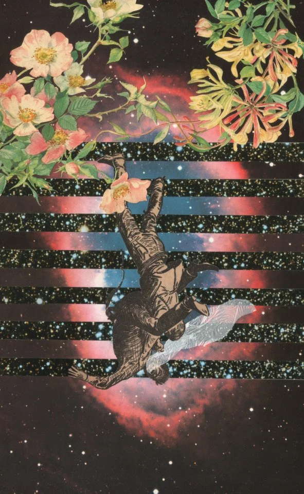 As They Fell, His Voice Escaped

2013
Handmade collage,
Paper cut-outs, plastic bag
8 ½ x 13
